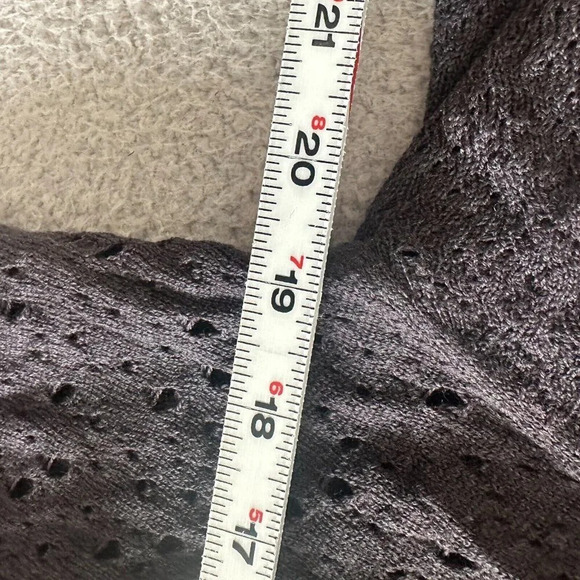 Eileen Fisher Merino Wool Open Cardigan Draped Grey Textured - Picture 12 of 16